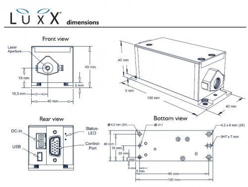 LuxX dimensional drawings LuxX dimensional drawings